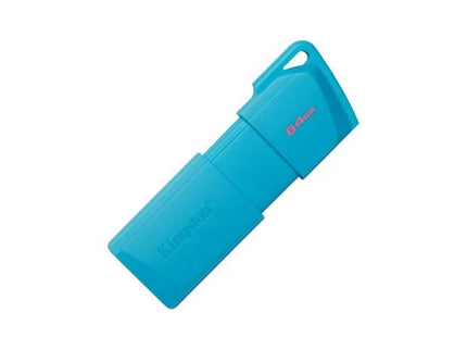 Memoria USB Kingston Exodia M LATAM | 64GB | USB 3.2 Gen 1 | Neon Aqua Blue | KC-U2L64-7LB
