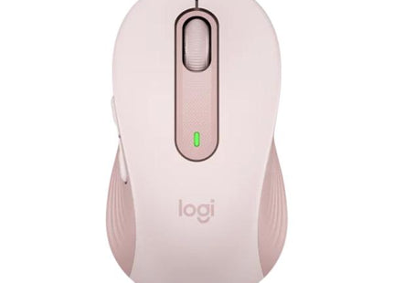 Mouse inalámbrico Logitech M650 Signature color rose vista frontal con SmartWheel