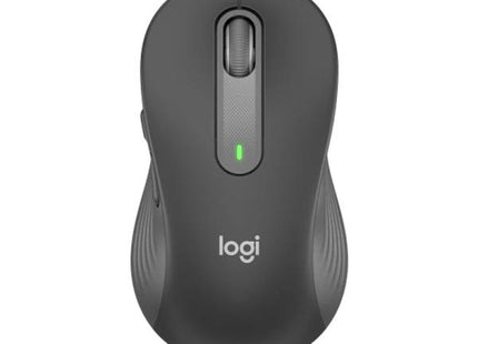 Mouse Logitech Signature M650 L zurdo vista frontal con diseño ergonómico