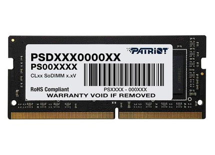 MEMORIA RAM LAPTOP 8GB PATRIOT PSD38G1600L2S DDR3 1600MHZ CL11 1.35V NEGRO