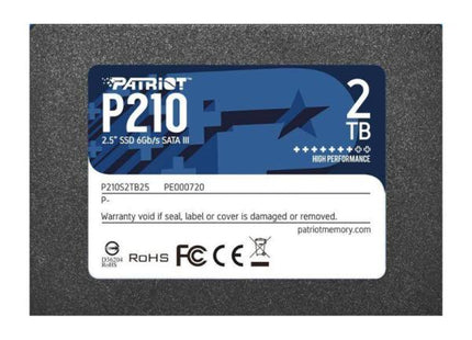 HD INTERNO 2TB 2.5 SOLIDO PATRIOT P210S2TB25 P210