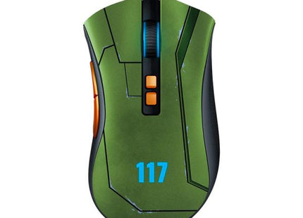 MOUSE GAMING RGB RAZER DEATHADDER V2 ALÁMBRICO USB EDICION HALO 20000 DPI RZ01-03210300-R3M1 VERDE-NEGRO
