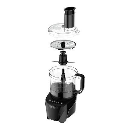 Procesador de Alimentos Black+Decker FP4342‑0BDLA | 8 Tazas | 450–850 W | Mezcla | Rebana | Ralla | Acero Inoxidable