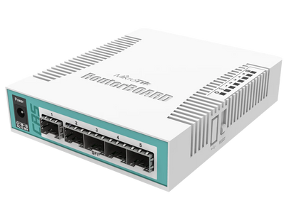 MikroTik Switch 5 Puertos SFP y Combo Gigabit, CRS106-1C-5S