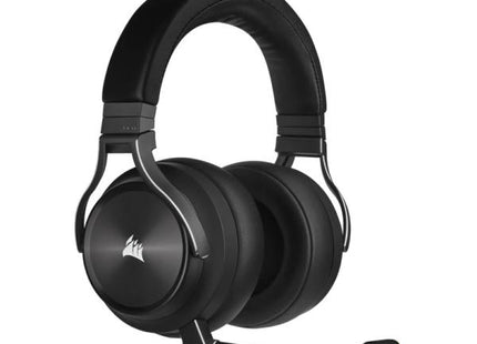 Corsair Virtuoso XT headset gaming RGB inalámbrico vista frontal con iluminación