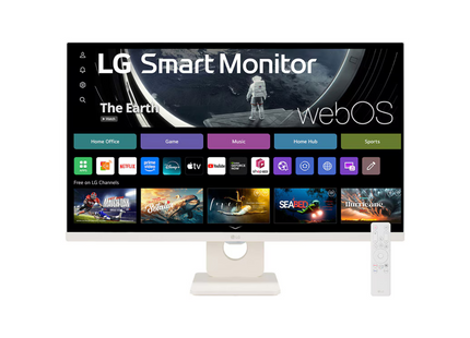 MONITOR 27'' LG 27SR50F-W 1920 x 1080  5MS 50/60HzHz HDMI USB FHD IPS WITH WEBOS SMART