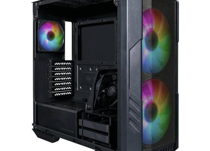 CASE COOLER MASTER MEDIA TORRE HAF 500 LATERAL DE VIDRIO TEMPLADO 2 VENTILADORES NEGRO H500-KGNN-S00
