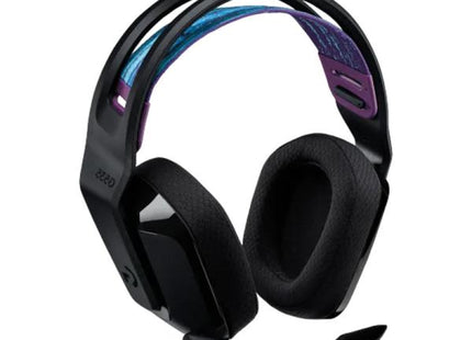 Headset gaming G535 vista angular mostrando controles volumen integrados
