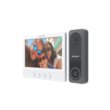 Kit Videoportero Hikvision DS-KIS212(O-STD) | Pantalla 7” | Sistema Análogo