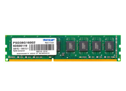 MEMORIA RAM PC 8GB PATRIOT SIGNATURE DDR3 1600MHz CL11 1.5V PSD38G16002 SL