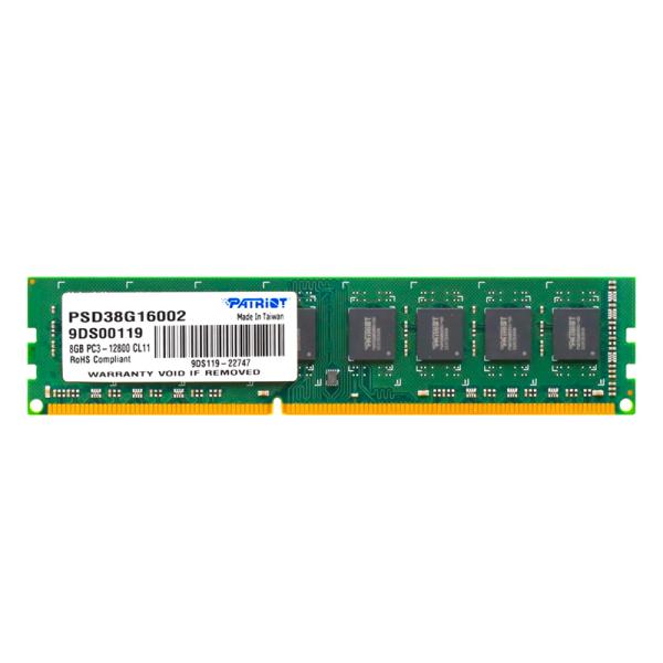 Patriot Memoria RAM 8GB DDR3 1600MHz, PSD38G16002