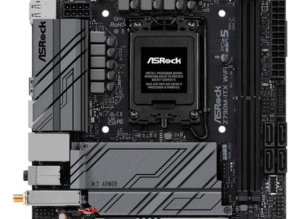 Tarjeta Madre ASRock Z790M-ITX WiFi DDR5 | Mini ITX | LGA 1700 | DDR5 hasta 7200+ MHz | WiFi 6E