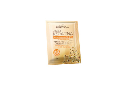 Mascarilla Lisso Keratina 35 g | Placenta Life | Mini tratamiento intensivo para liso prolongado y frizz controlado