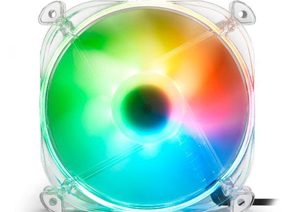 Abanico Sharkoon RGB Fan Disc PWM | 120mm | Iluminación RGB Direccionable | Conector PWM 4 pines | Ultra Silencioso