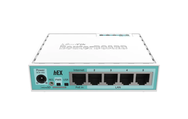 MikroTik Router hEX 5 Puertos Gigabit Ethernet, RB750Gr3