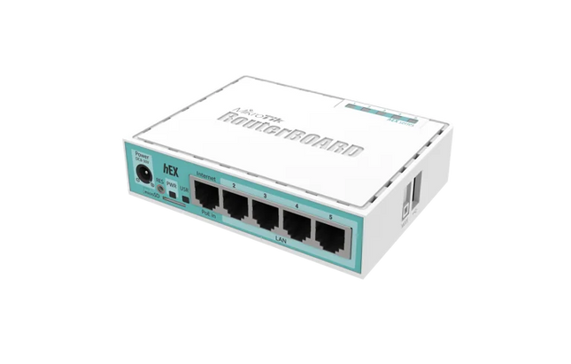 MikroTik Router hEX 5 Puertos Gigabit Ethernet, RB750Gr3