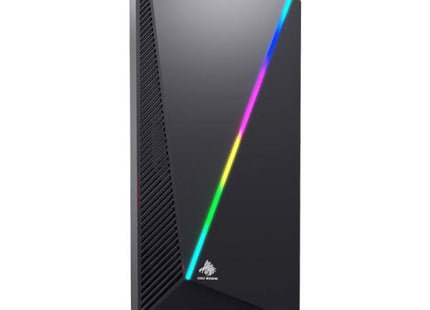 Case gaming Eagle Warrior CG05AARA001C H430 vista frontal con iluminación RGB