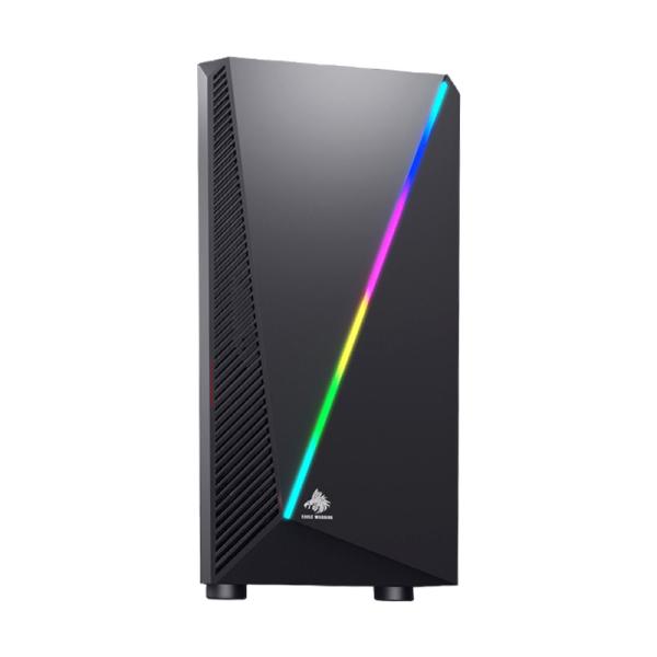 Case gaming Eagle Warrior CG05AARA001C H430 vista frontal con iluminación RGB
