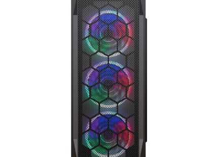 CASE GAMING RGB  EAGLE WARRIOR CG08Z3RA002C MID TOWER VENTILADORES 3 DE 120MM CON VIDRIO LATERAL Y MALLA FRONTAL