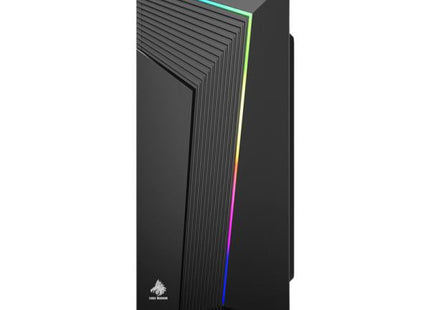 Case gamer Eagle Warrior CG10AARA001C vista frontal con iluminación RGB
