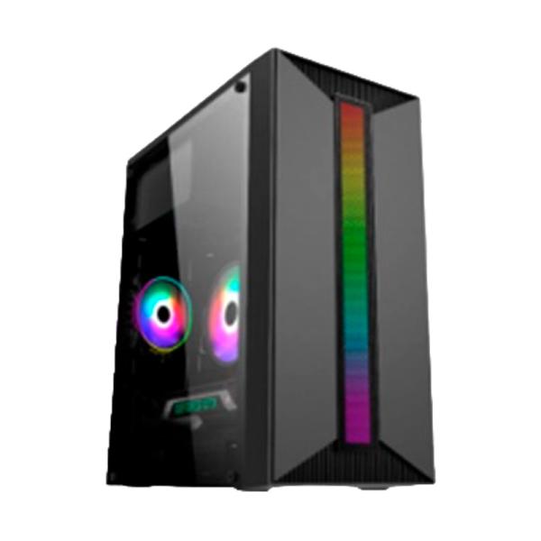 Case gaming Eagle Warrior CM16KTRA001C vista frontal con tira RGB H350