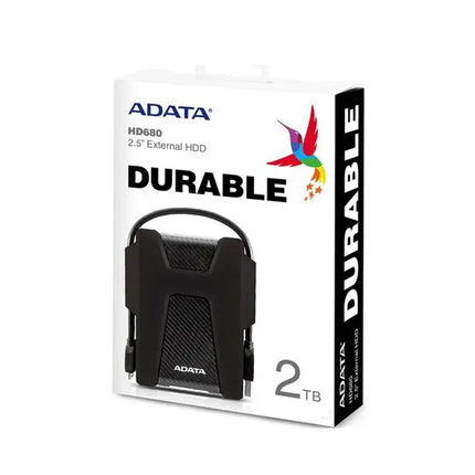 Disco Duro Externo ADATA HD680 AHD680-2TU31-CBK | 2TB | 2.5” | USB 3.0 | Negro | Resistente a impactos