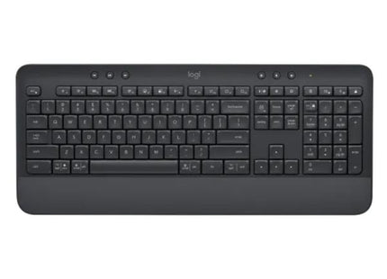 Detalle close-up de las teclas del teclado K650 con distribución US inglés