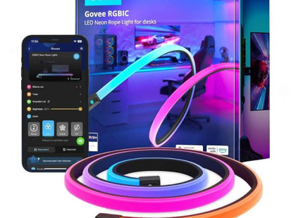 Cable de Luces Luces de cuerda neón LED RGBIC Govee para escritorios, H61C3