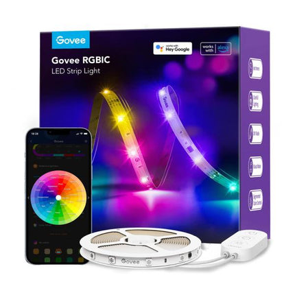 Cable de Luces Govee RGBIC Basic WiFi Bluetooth LED Strip Lights H618A | 5M | Iluminación Personalizable | Control por App y Voz