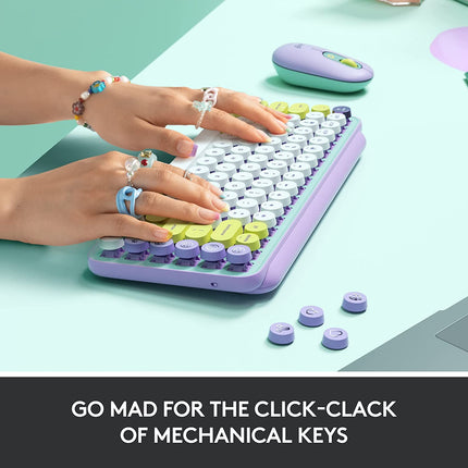 Teclado Logitech Pop Keys | 65% Mecánico | Inalámbrico | Bluetooth | Español