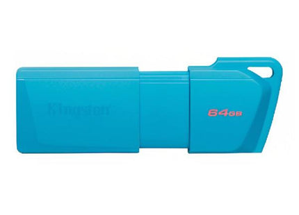 Memoria USB Kingston Exodia M LATAM | 64GB | USB 3.2 Gen 1 | Neon Aqua Blue | KC-U2L64-7LB
