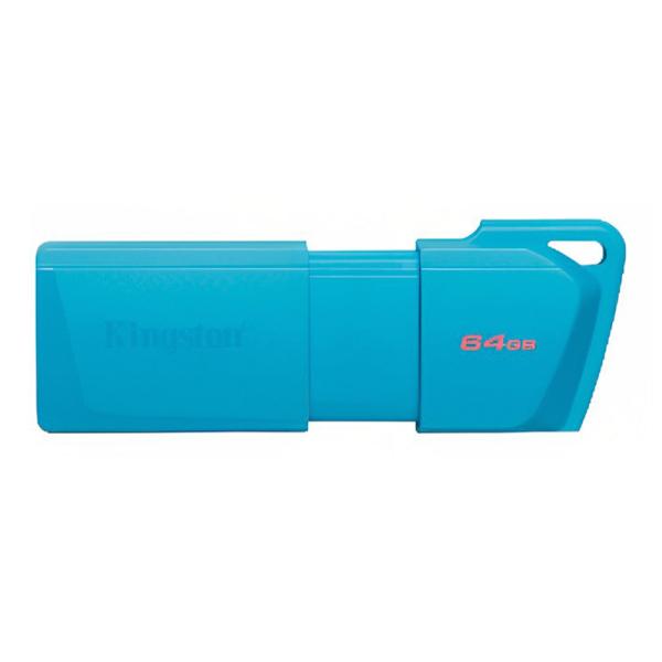 Memoria USB Kingston Exodia M LATAM | 64GB | USB 3.2 Gen 1 | Neon Aqua Blue | KC-U2L64-7LB