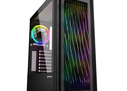 Case Sharkoon RGB Wave Media | ATX | 3x 120mm RGB | 1x 120mm RGB | Vidrio Templado | USB-C