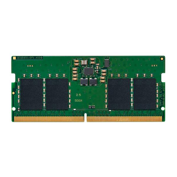 Memoria RAM Kingston 8GB DDR5 4800MHz para laptop vista frontal con etiqueta modelo KVR48S40BS6-8