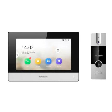 Kit Videoportero Hikvision DS-KIS302-P | Pantalla 7” | Resolución 1080p | Sistema Análogo 4 Hilos
