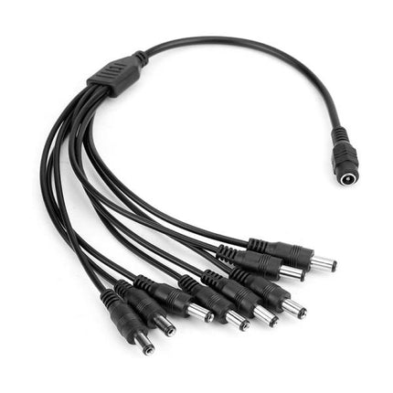Adaptador DC FXXDC1T8001C | 12V | 1A | 8 Salidas | 5.5 x 2.1mm | Distribuidor de Energía