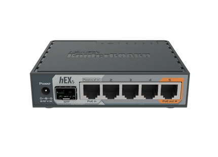 MikroTik Router hEX S 5 Puertos Gigabit y SFP, RB760iGS
