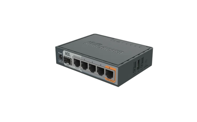 MikroTik Router hEX S 5 Puertos Gigabit y SFP, RB760iGS