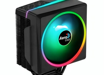 ABANICO AEROCOOL CYLON 4F ARGB PWM 4P PARA CPU CON TECNOLOGIA HEAT CORE TOUCH CON 4 TUBOS DE CALOR TERMICO ILUMINACION LED RGB NEGRO ACTC-CL30420.14