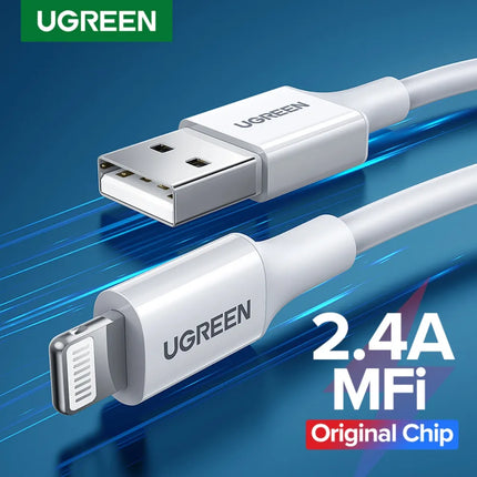 Cable UGREEN US155 USB-A a Lightning | 1 Metro | Blanco