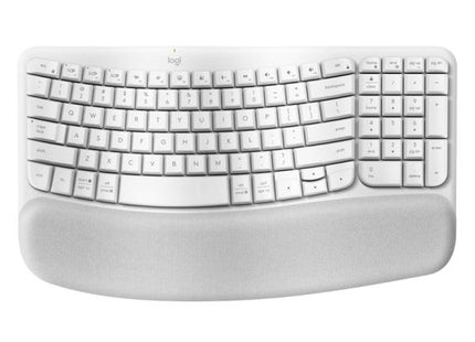 Empaque y accesorios incluidos con teclado Logitech Ergo Wave Keys inalámbrico