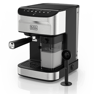 BLACK+DECKER EM0412-1SDLA Máquina Espresso 20 Bares 1350 W con Tanque de Agua 1.8 L