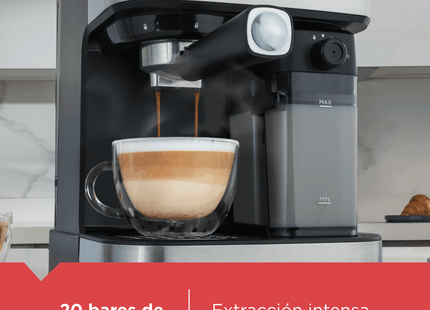 BLACK+DECKER EM0412-1SDLA Máquina Espresso 20 Bares 1350 W con Tanque de Agua 1.8 L