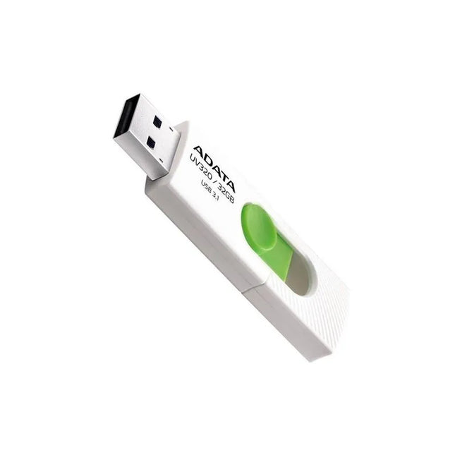 Memoria USB ADATA | 32GB | USB 3.2 | Blanco/Verde | AUV320-32G-RWHGN