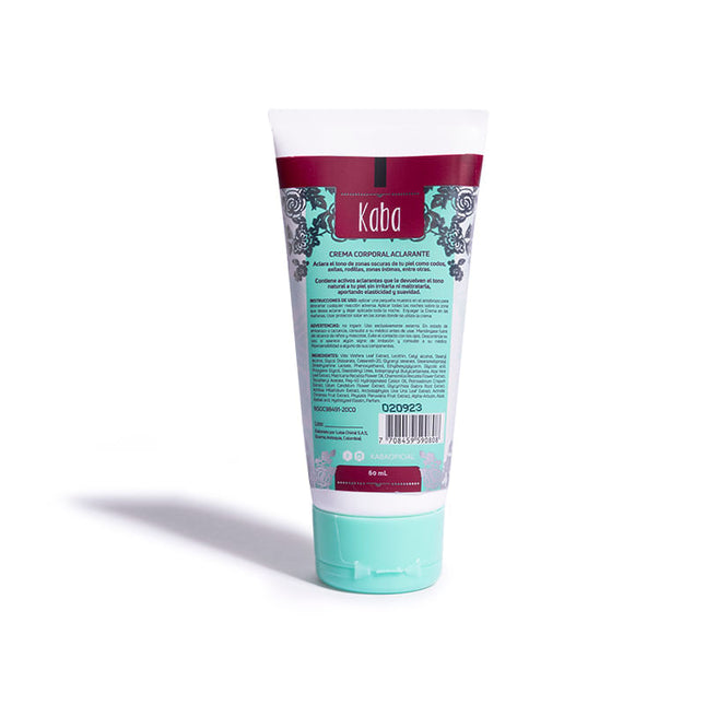 KABA Crema Corporal Aclarante 60 ml - parte trasera