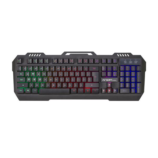 TECLADO GAMING RGB ARGOM COMBAT KB-2056BK MEMBRANA ALÁMBRICO ARG-KB-2056BK