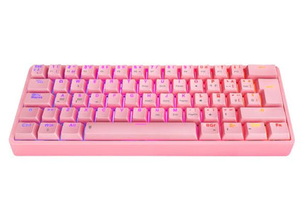 Teclado gaming Eagle Warrior KGY182U0001C mecánico 60% con iluminación RGB multicolor vista frontal