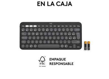 Teclado en Español Logitech Pebble Keys 2 K380S | 70% Compacto | Inalámbrico Bluetooth