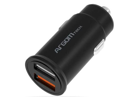 CARGADOR DE AUTO ARGOM CHARGE 30W 2-USB PORTS  ARG-AC-0111BK