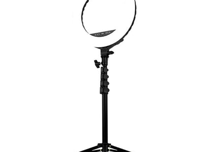 Anillo de luz LED StreamPlify 14 pulgadas montado en trípode para streaming y selfies profesionales